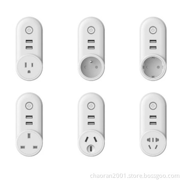 OEM Mini Alexa Control Socket 2 USB Electrical EU Wifi Smart Plug
